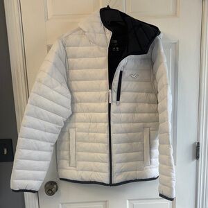 Hollister Black and White Puffer Jacket